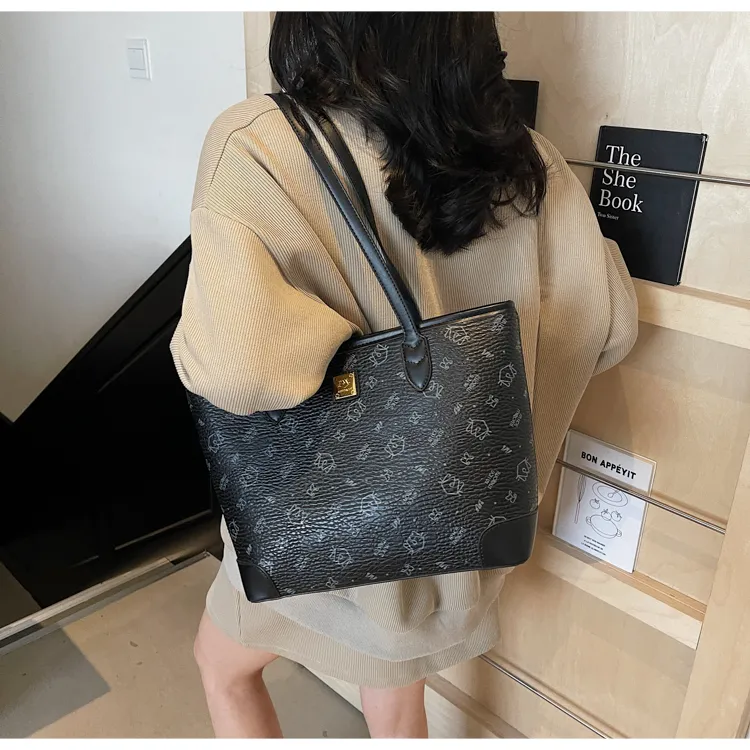FCTOSSR PU Tote Bag, Shopping Bag, Shoulder Bag Women's White/Black/Pink/Brown-9