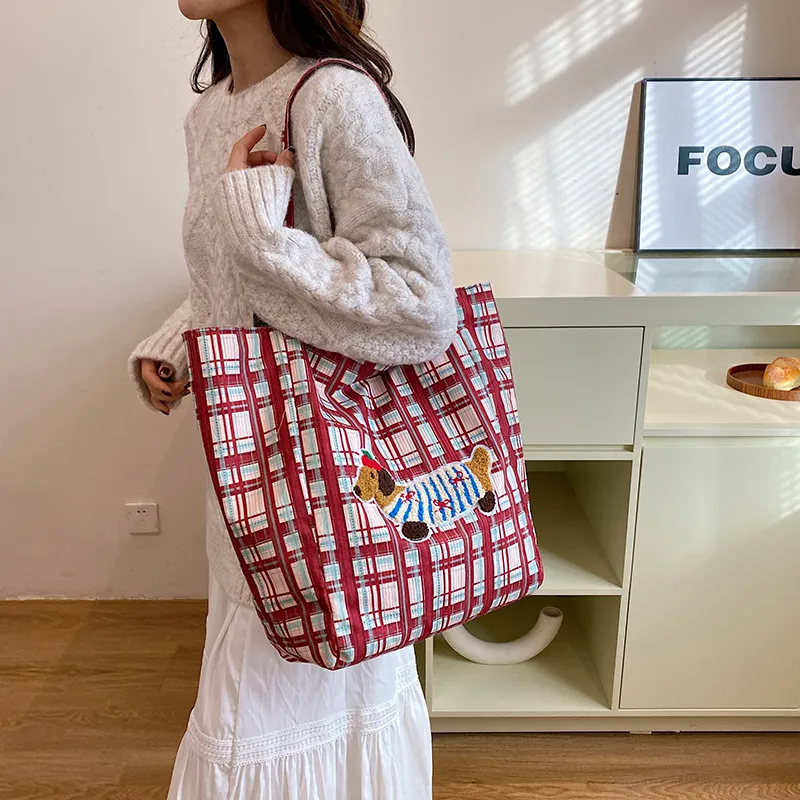 FCTOSSR Composite Cloth Shoulder Bag Women's White/Red/Brown-8