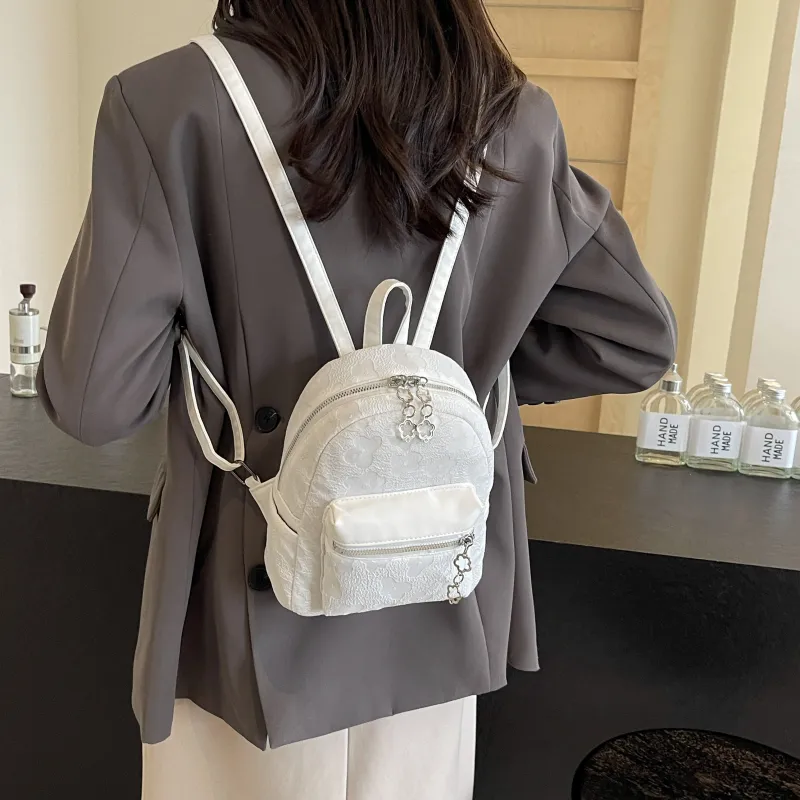 FCTOSSR PU Backpack Women's White/Black/Pink-2