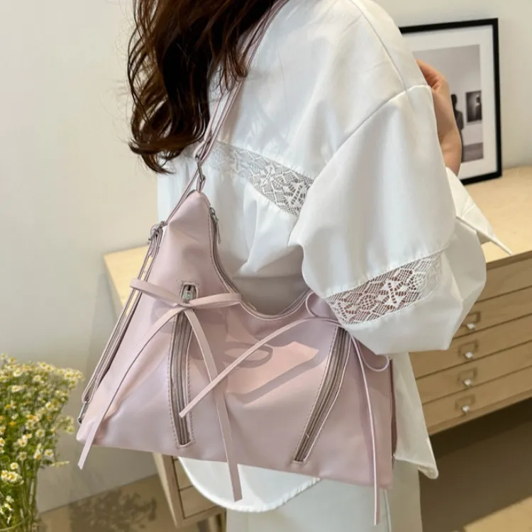 FCTOSSR PU Shoulder Bag Women's White/Silver/Black/Pink-11