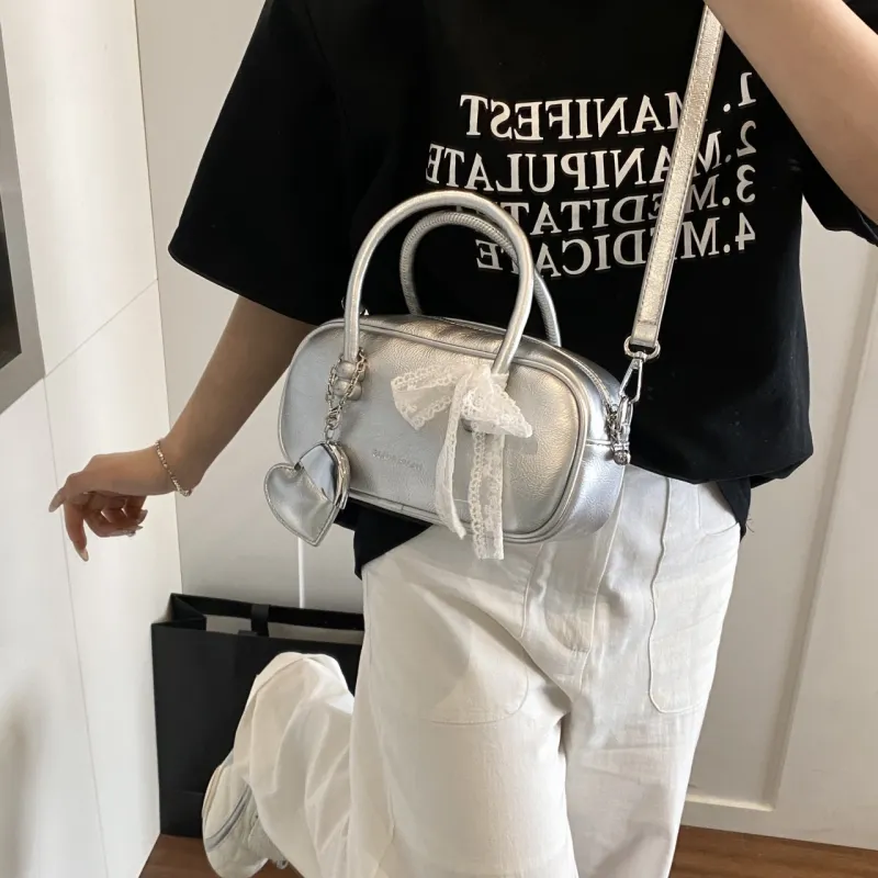 FCTOSSR PU Shoulder Bag, Crossbody Bag, Handbag Regular Women's White/Silver/Black/Blue/Pink-7