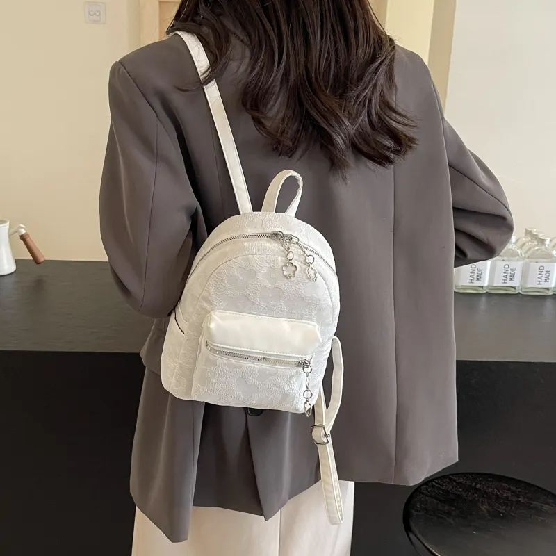 FCTOSSR PU Backpack Women's White/Black/Pink-5