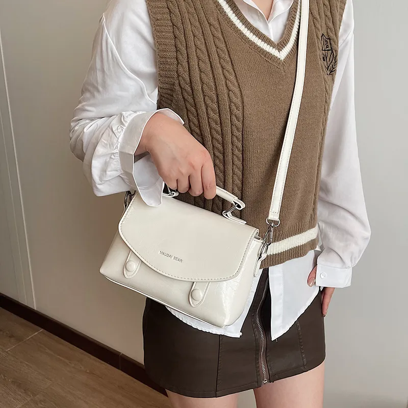 FCTOSSR PU Shoulder Bag Crossbody Bag Regular Women's Ecru Black/Red/Brown-4