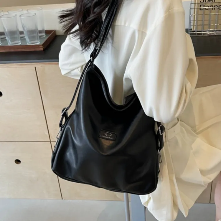 FCTOSSR PU Double Shoulder Backpack Regular Women's Black White Silver Pink-19