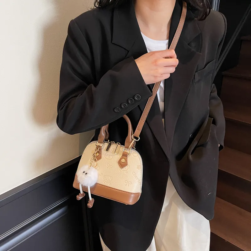 FCTOSSR PU Handbag Women's Brown/White/Black/Pink-14
