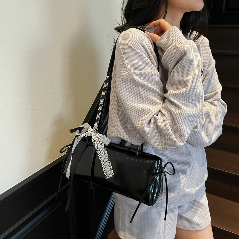 FCTOSSR PU Shoulder Bag Women's White/Silver/Black/Blue/Pink-14