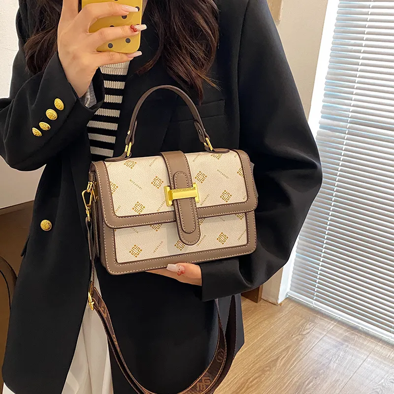 FCTOSSR PU Crossbody Handbag Regular Women's Ecru/Yellow/Brown-1