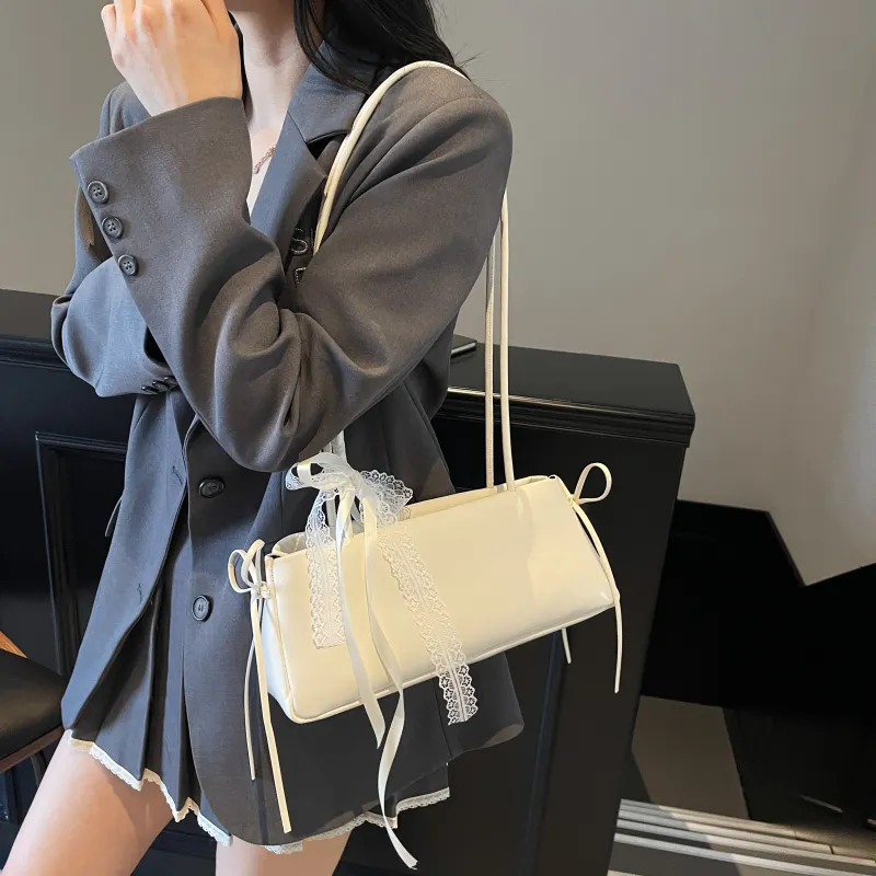 FCTOSSR PU Shoulder Bag Women's White/Silver/Black/Blue/Pink-5