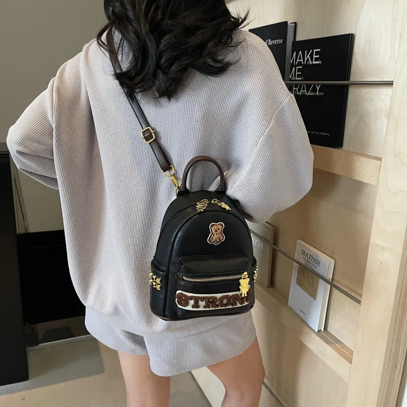 FCTOSSR PU Backpack Women's White/Black/Brown-8