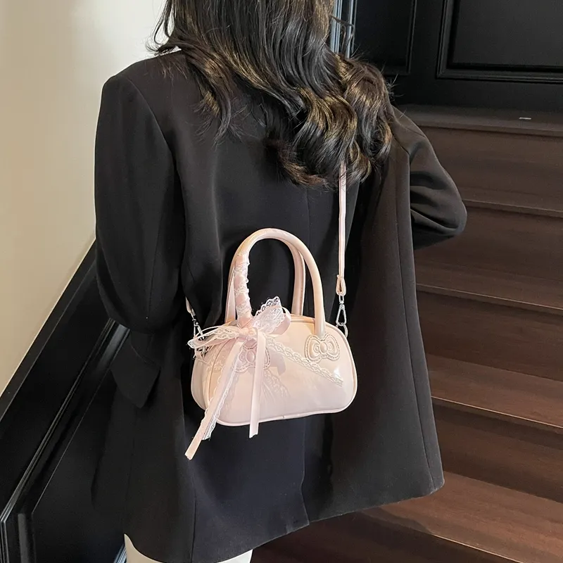 FCTOSSR Woolen Crossbody Bag Women's White/Pink/Purple/Black-1