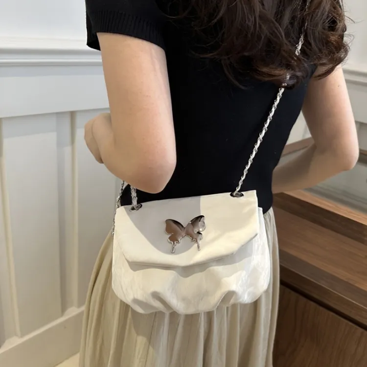 FCTOSSR PU Shoulder Bag Crossbody Bag Small Size Women's White/Silver/Black/Blue-1