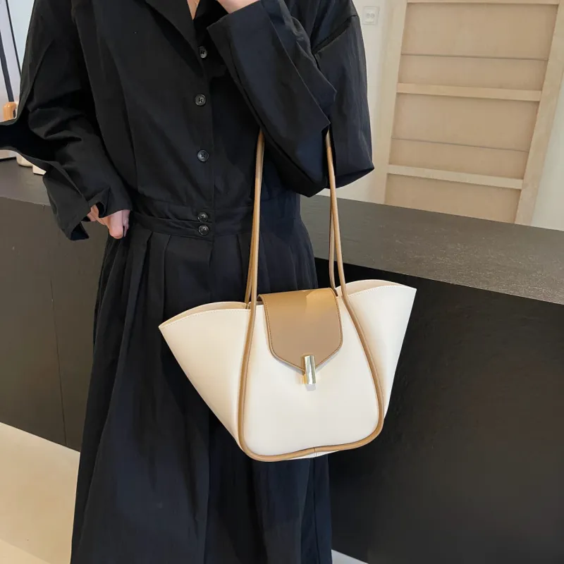 FCTOSSR PU Shoulder Bag Women's White/Black/Khaki/Coffee/Brown-3