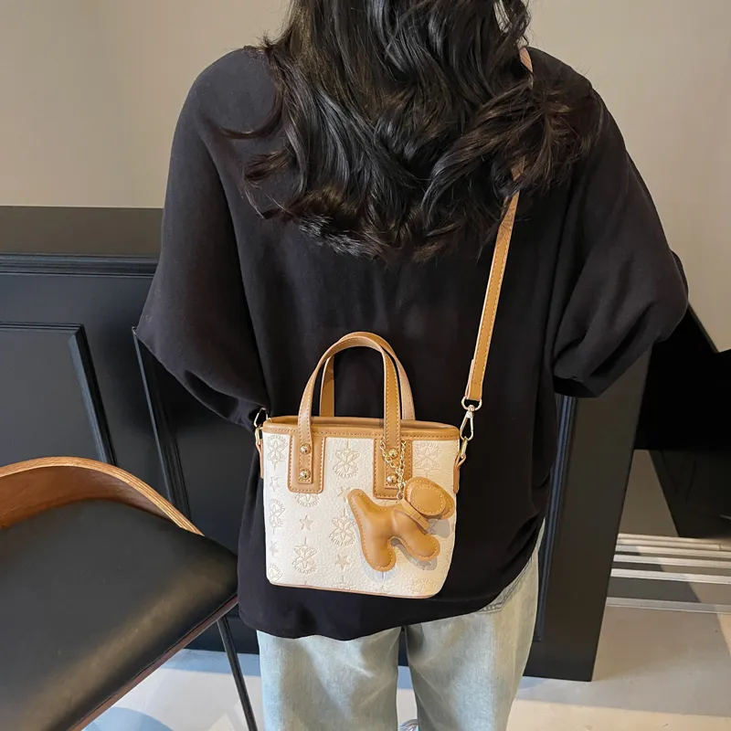 FCTOSSR PU Handbag Regular Women's Khaki/White/Black/Pink-2