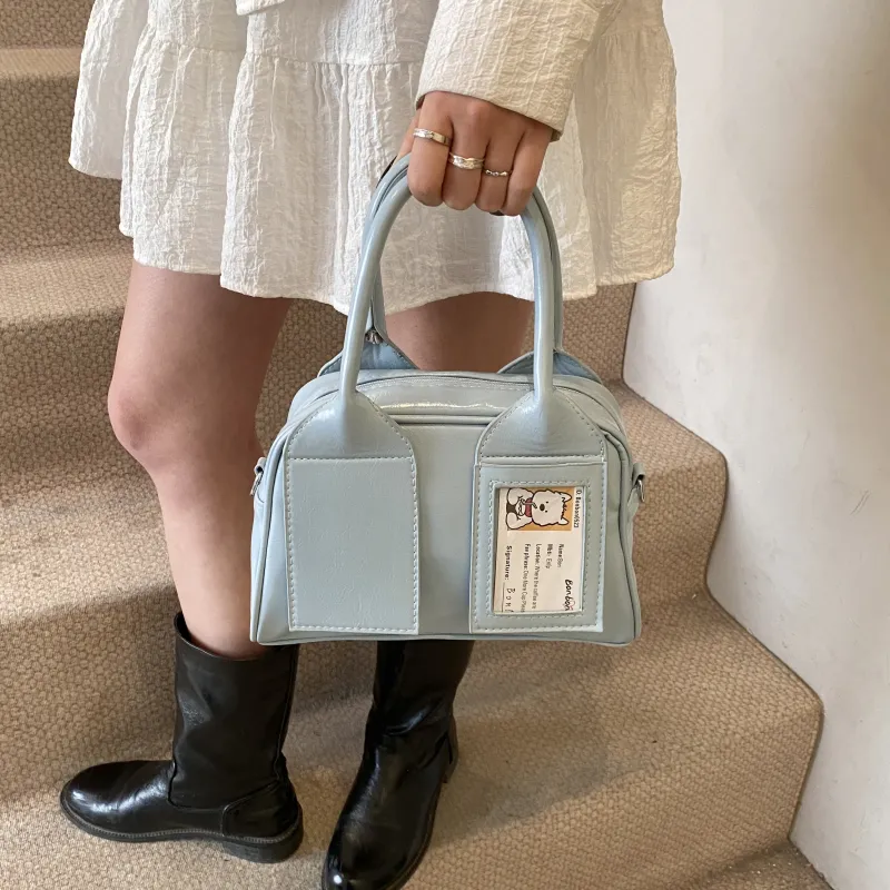 FCTOSSR PU Handbag Regular Women's White/Black/Pink/Blue-13