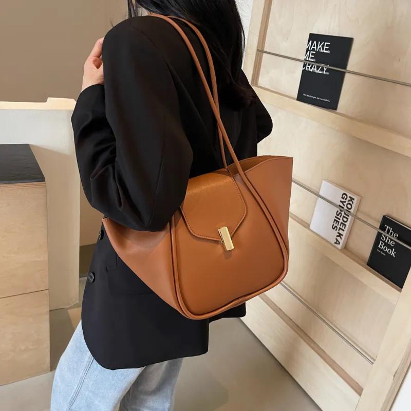 FCTOSSR PU Shoulder Bag Women's White/Black/Khaki/Coffee/Brown-21