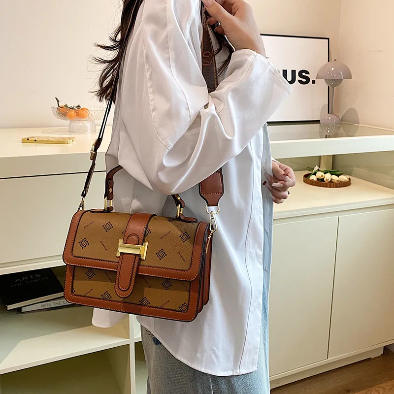 FCTOSSR PU Crossbody Handbag Regular Women's Ecru/Yellow/Brown-9