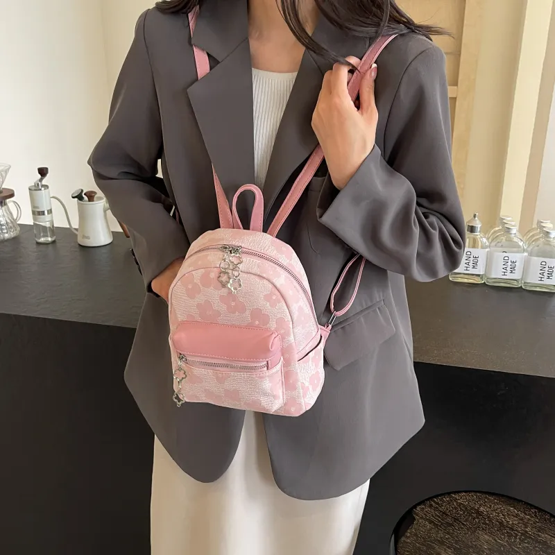 FCTOSSR PU Backpack Women's White/Black/Pink-14
