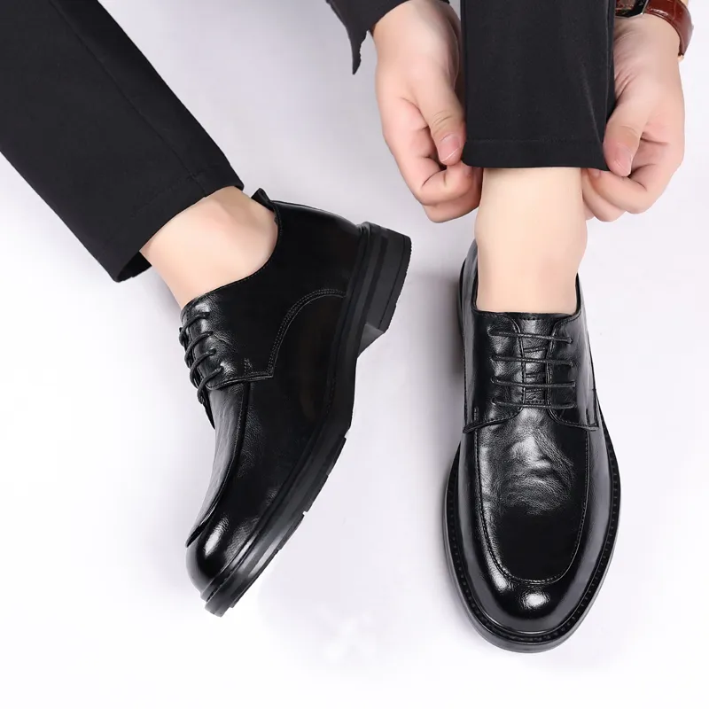 Poitulas Dress Shoes Men Low Top Black/Brown-1