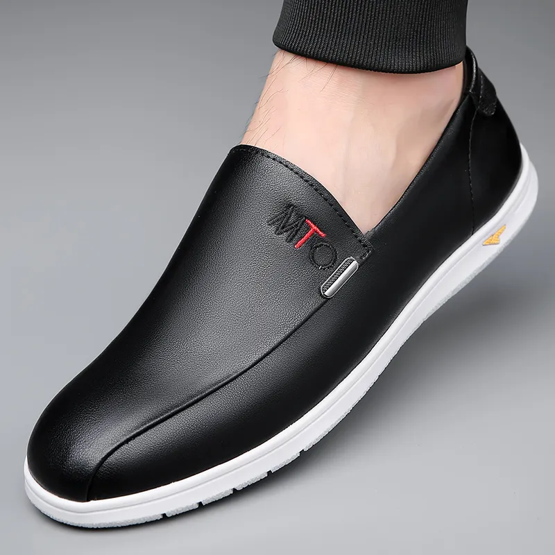 Poitulas Men's Casual Shoes Men Low Top Black/White-11