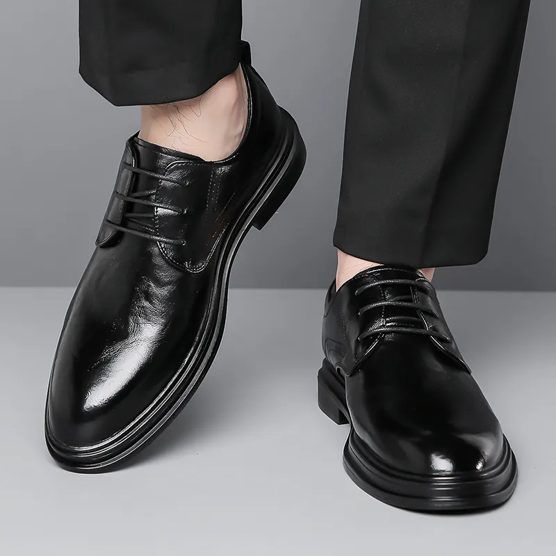 Poitulas Dress Shoes Men's Black-5