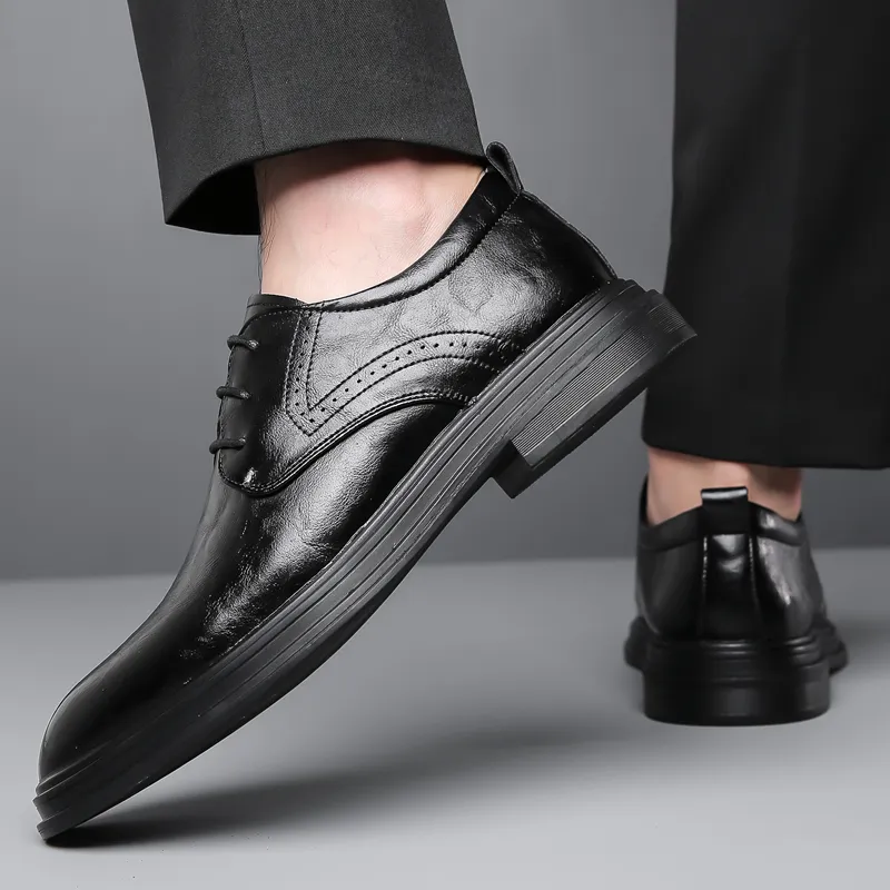 Poitulas Dress Shoes Men's Black-3