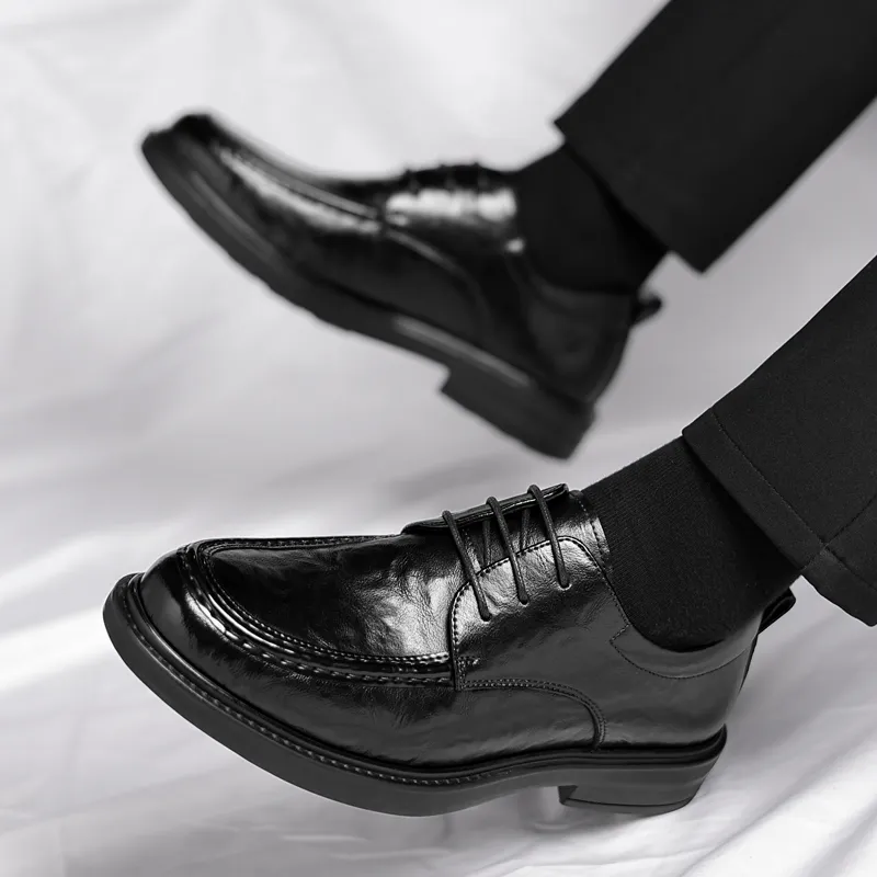 Poitulas Dress Shoes Men's Black-4