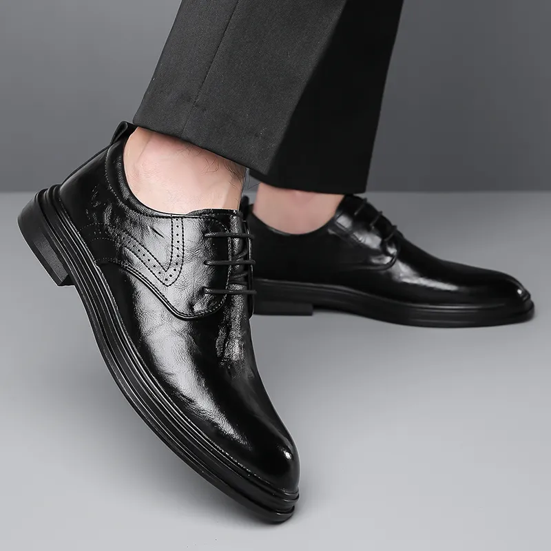 Poitulas Dress Shoes Men's Black-6