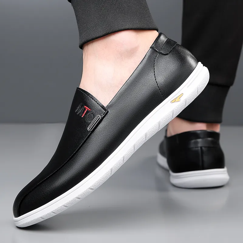 Poitulas Men's Casual Shoes Men Low Top Black/White-10