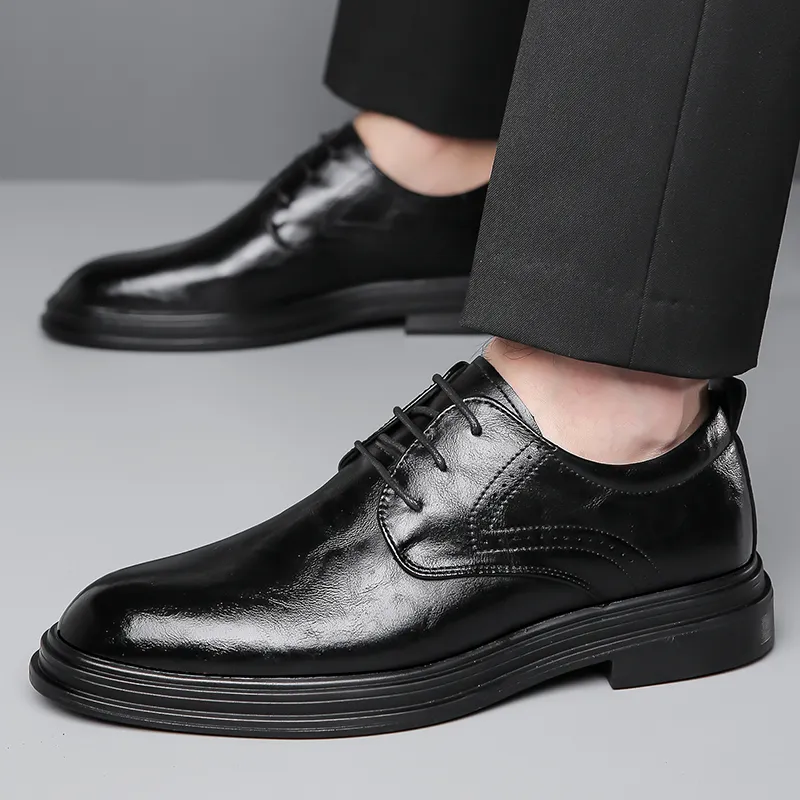Poitulas Dress Shoes Men's Black-2