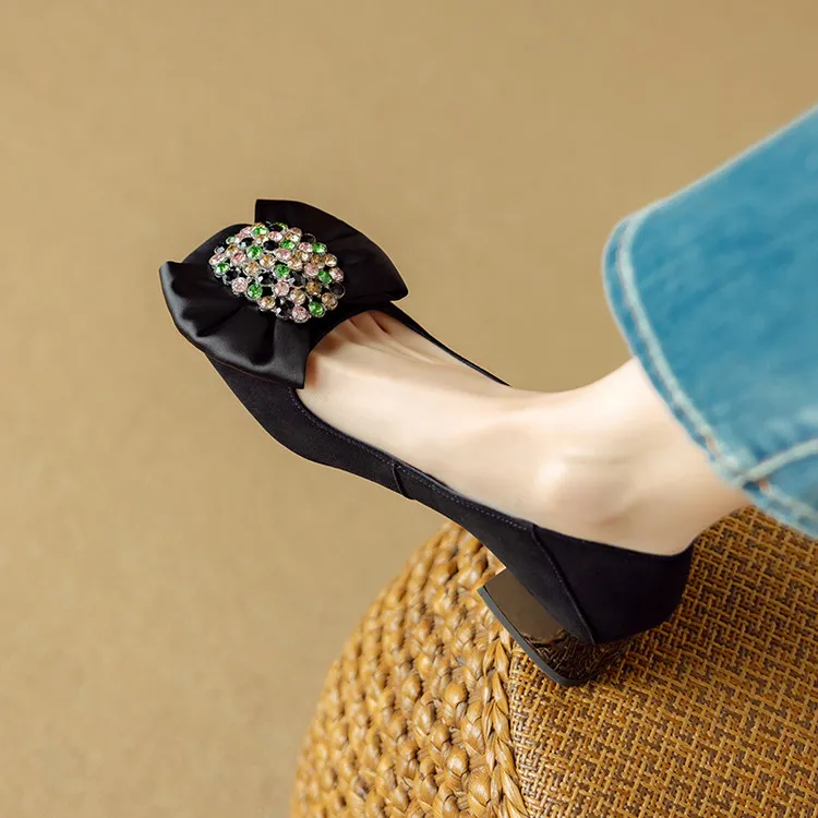 QIAOLINER Block Heel High Heels 4cm Women's-10