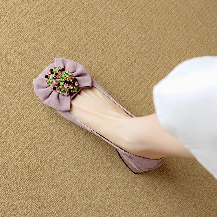 QIAOLINER Block Heel High Heels 4cm Women's-2