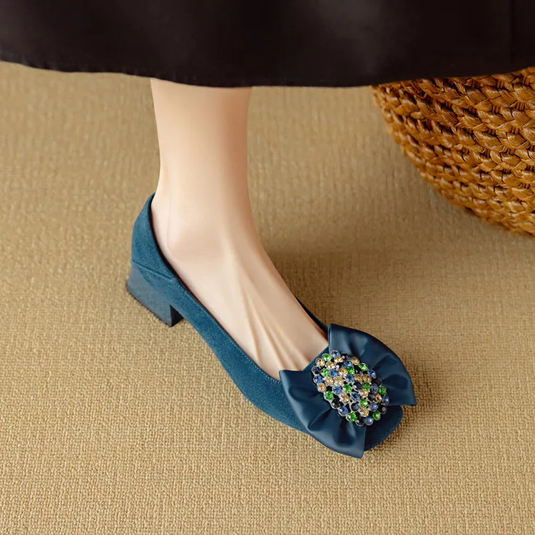 QIAOLINER Block Heel High Heels 4cm Women's-6