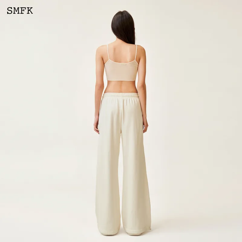 SMFK Casual Pants Women's Milk White-3