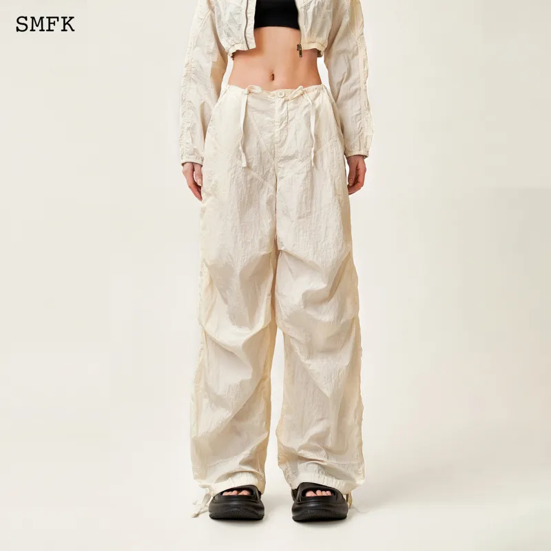 SMFK Casual Pants Unisex Snow Mountain White-3