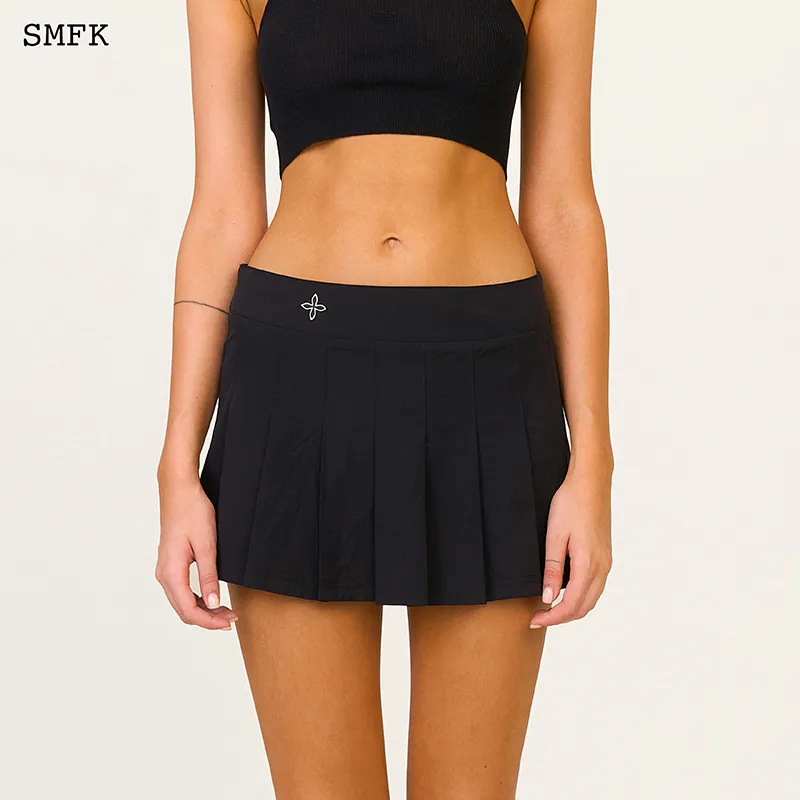 SMFK Casual Short Skirts Women's Wilderness Black-2