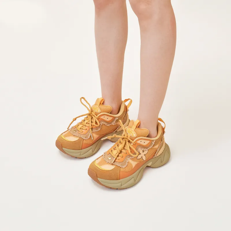 SMFK Compass Low-Top Running Shoes Women's Burger Color-4