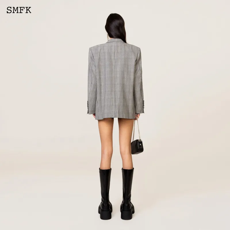 SMFK Business Suits Unisex Gray Plaid-2