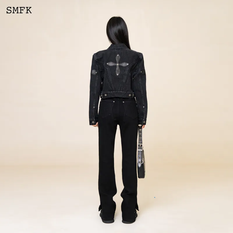 SMFK Denim Jackets Women's Wilderness Black-2