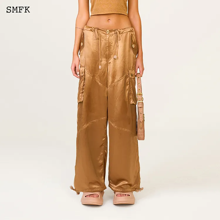SMFK Parachute Pants Unisex Gold-3