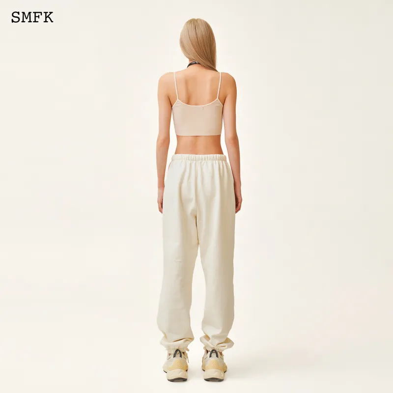 SMFK Casual Pants Unisex Milk White-2