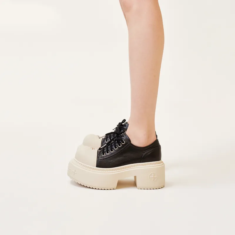 SMFK Compass Casual Single Shoes Women's White Black-4