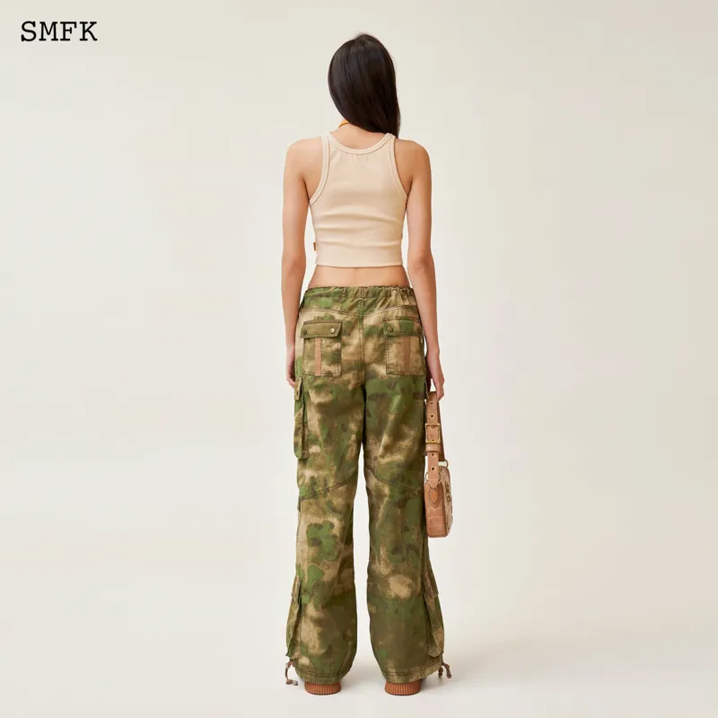 SMFK Cargo Pants Unisex Heat-Sensing Brown Camouflage-2