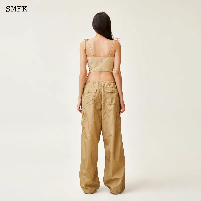SMFK Casual Pants Unisex Gold-2