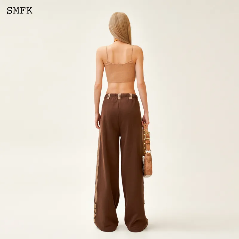 SMFK Casual Pants Unisex Forest Brown-3