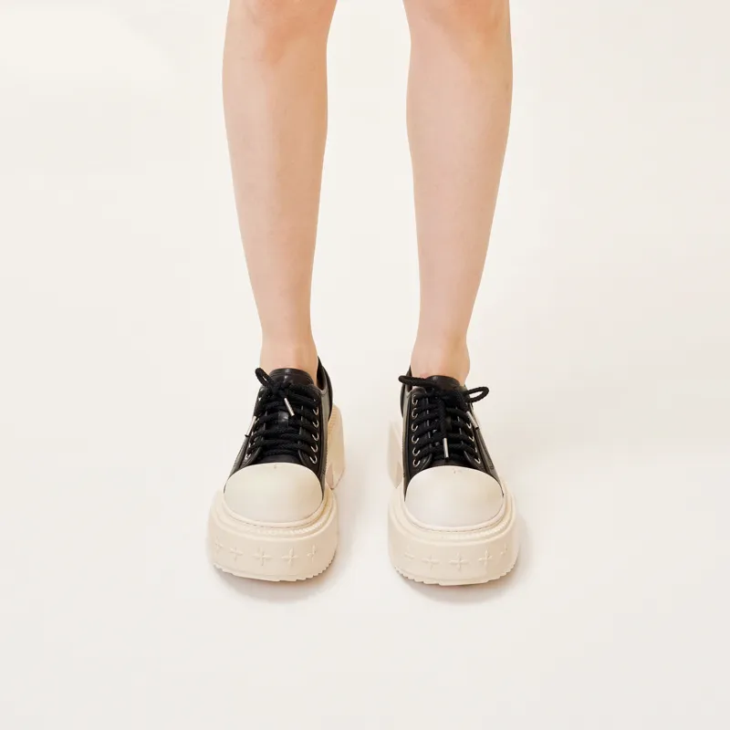 SMFK Compass Casual Single Shoes Women's White Black-3