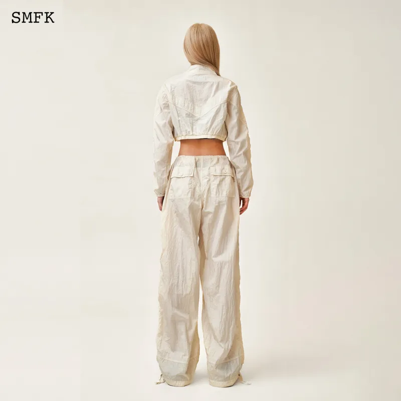 SMFK Casual Pants Unisex Snow Mountain White-2