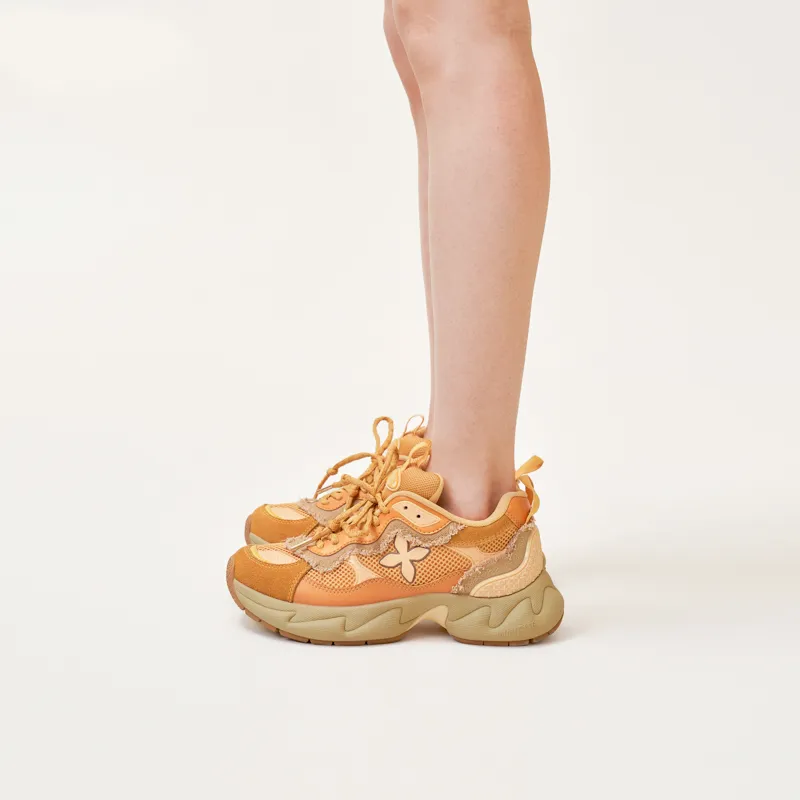 SMFK Compass Low-Top Running Shoes Women's Burger Color-5