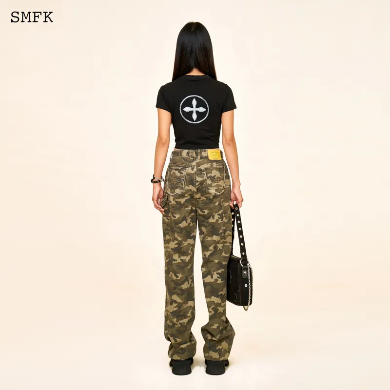 SMFK Wild World Wild World Series Cargo Pants Women's Green Camouflage-9
