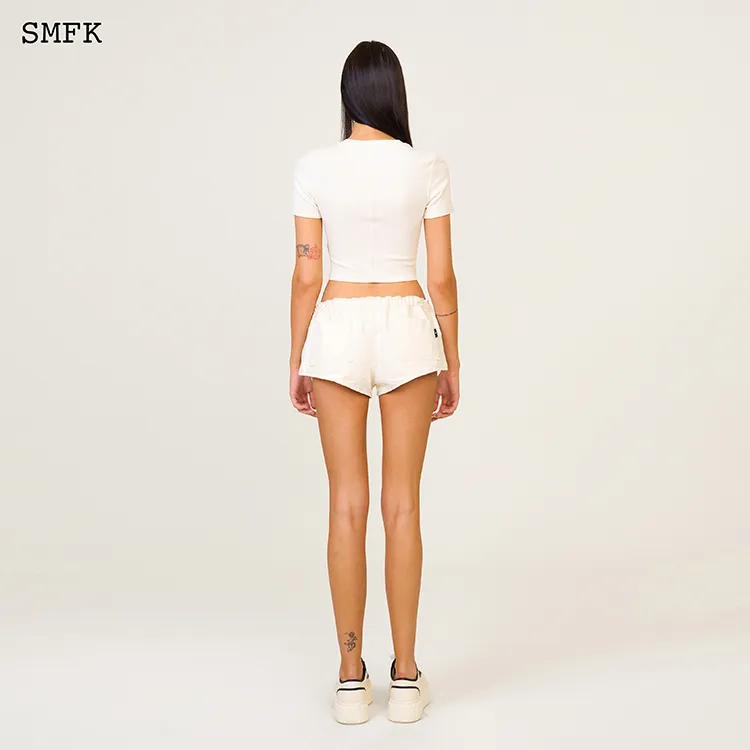 SMFK Casual Shorts Women's Milk White-2