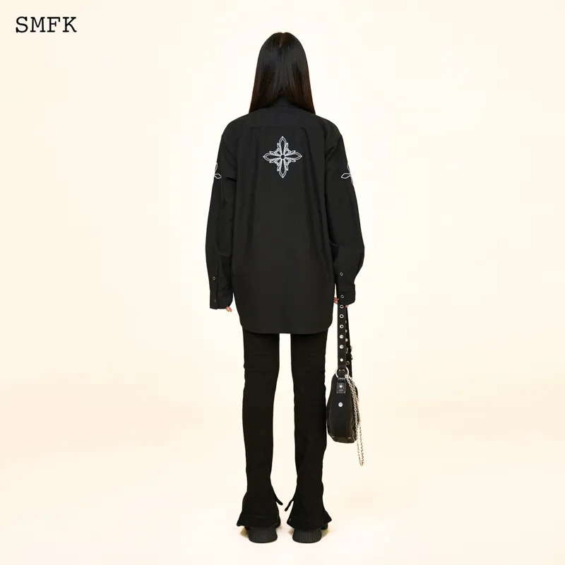 SMFK X Wonderland Shirt Women's Midnight Black-2